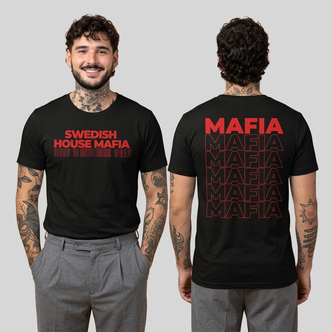 Camiseta Algodon Swedish House Mafia Code Back Doble Estampado