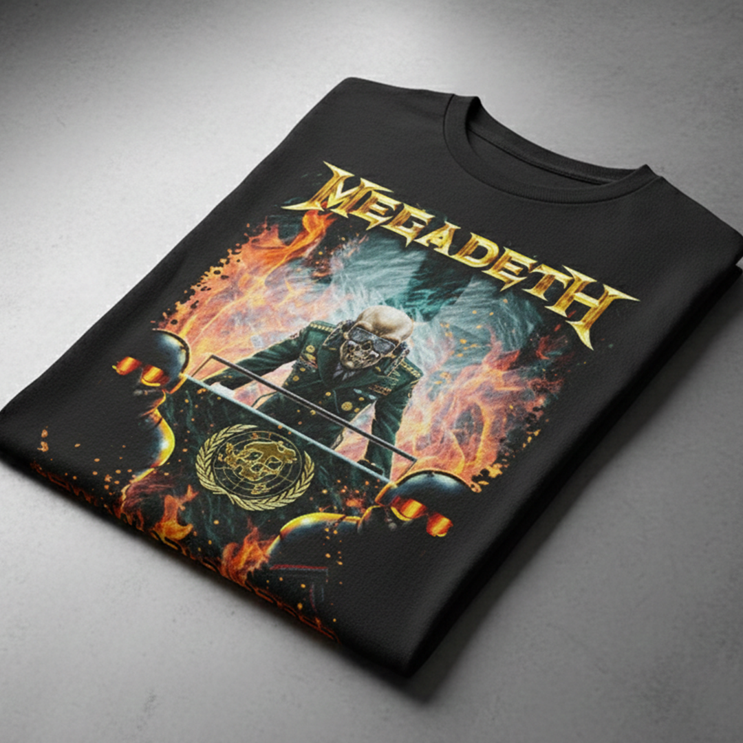 Camiseta Algodon MegaDeth New World Order