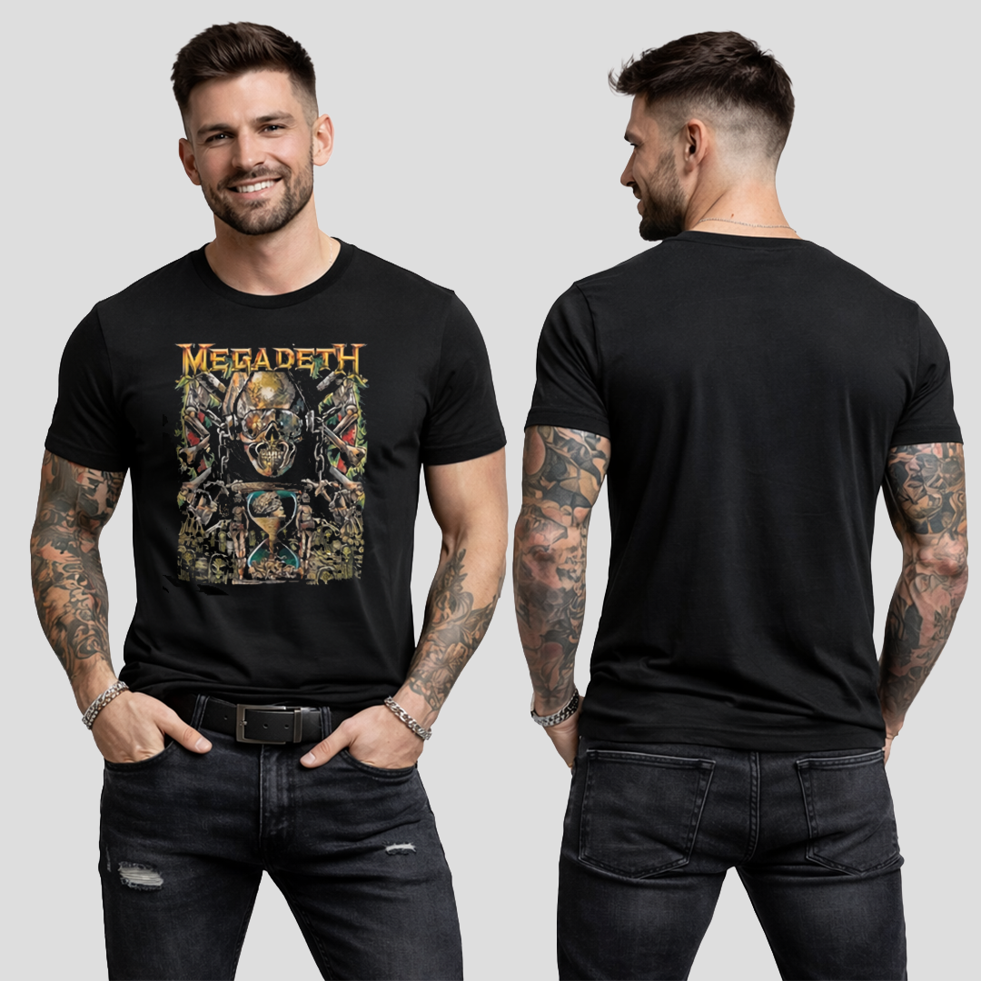 Camiseta Algodon MegaDeth Poster Style