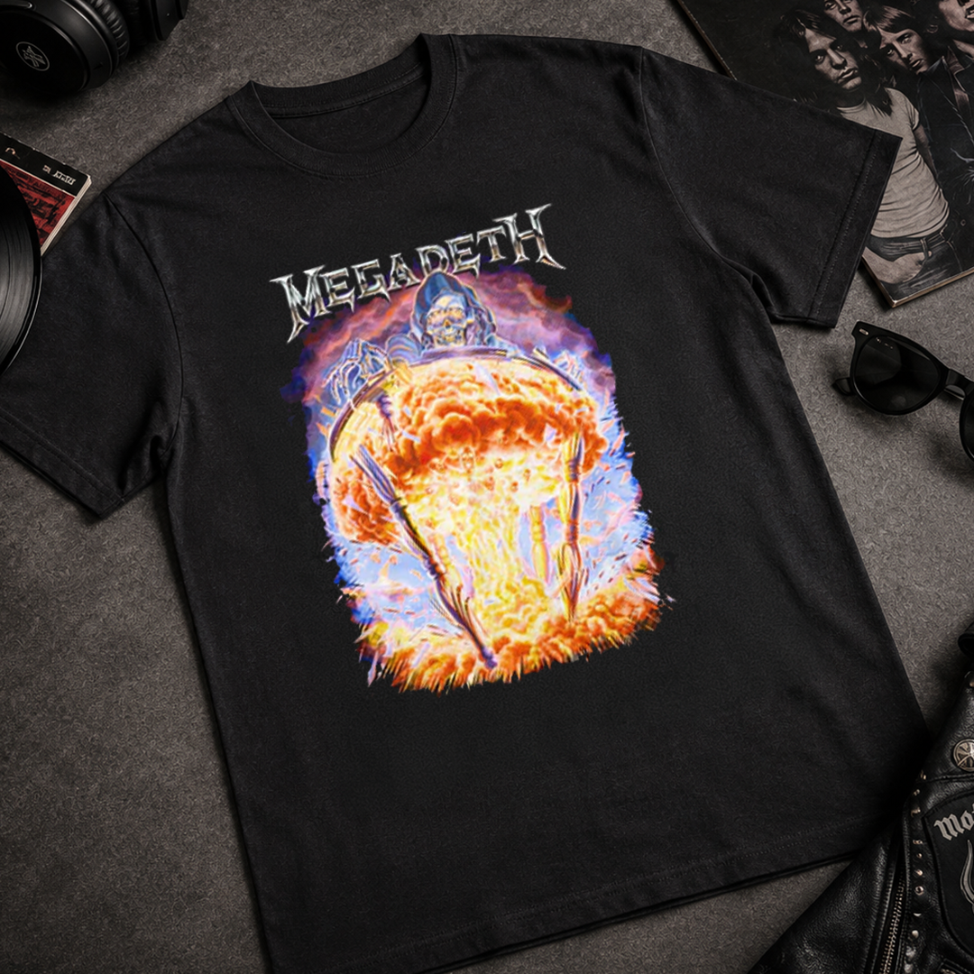 Camiseta Algodon Megadeth Erupcion Extinction Art