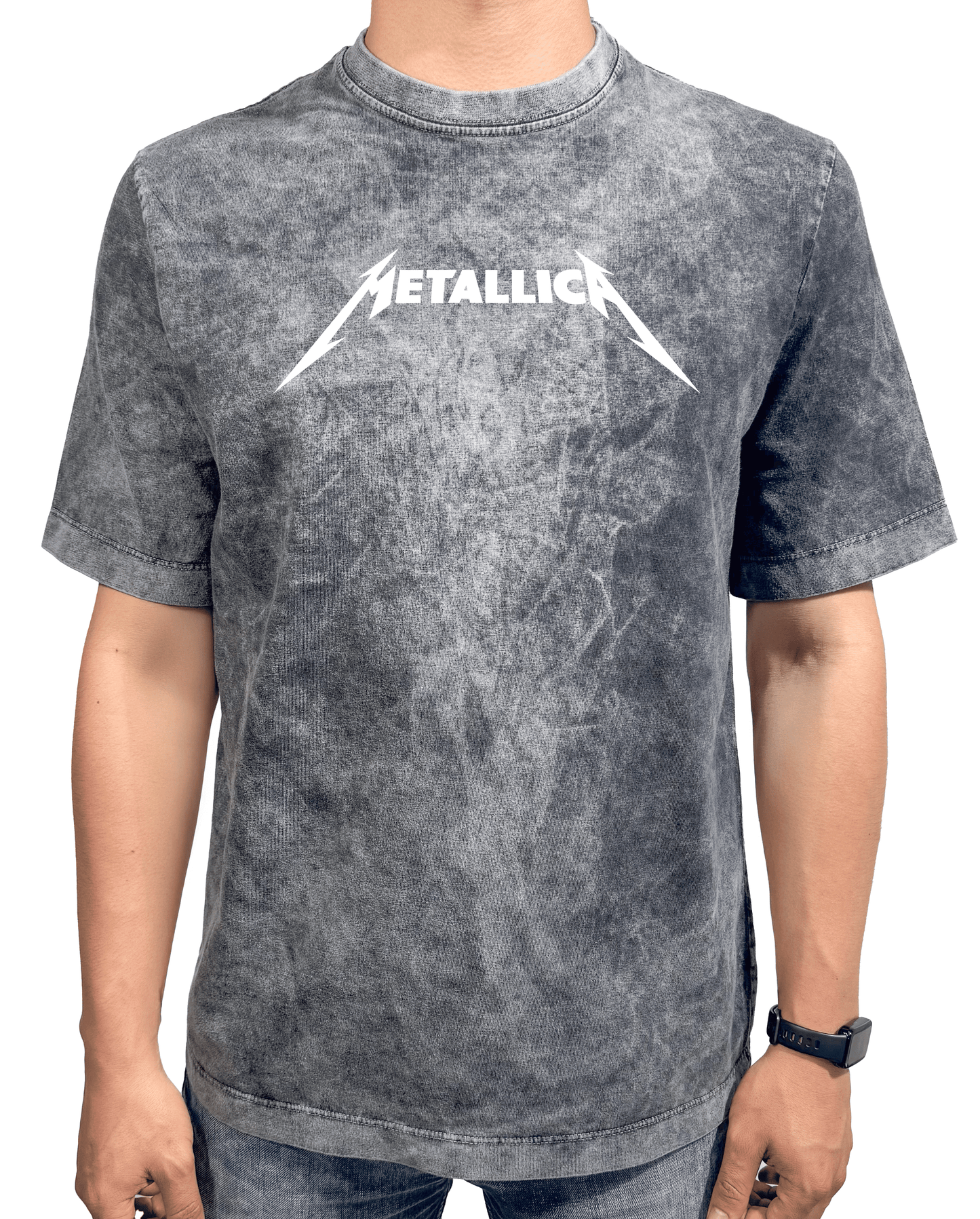 Camiseta Prelavada Algodon Metallica Logo Rock Style
