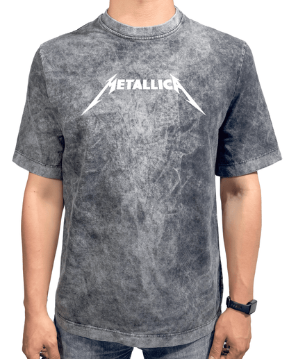 Camiseta Prelavada Algodon Metallica Logo Rock Style