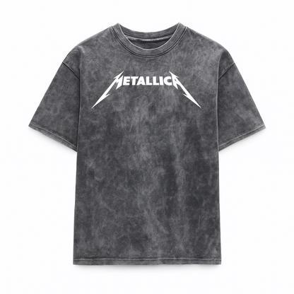 Camiseta Prelavada Algodon Metallica Logo Rock Style