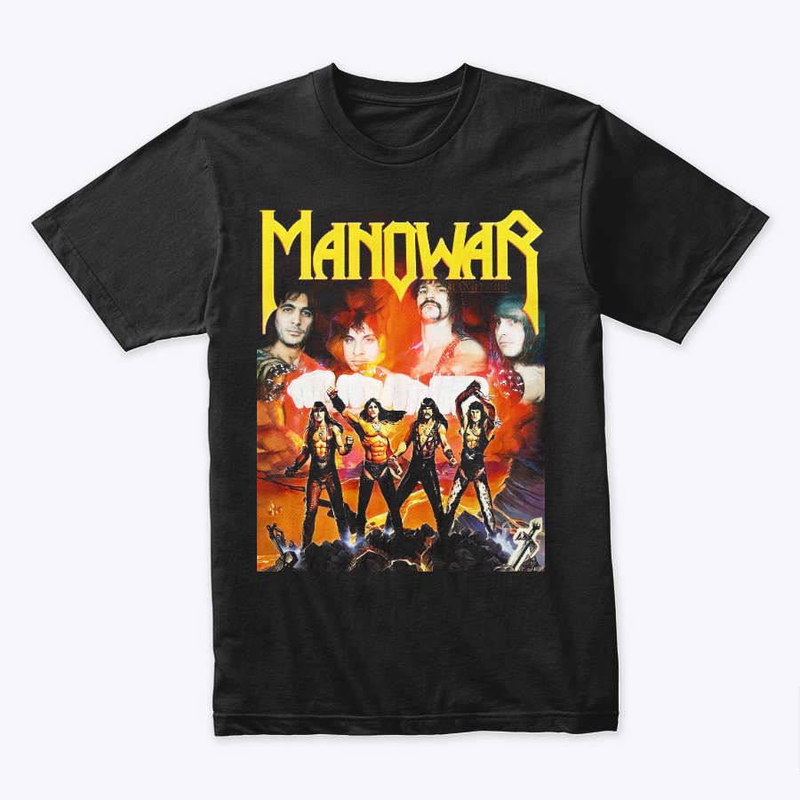 Camiseta Algodon Manowar Fighting The World