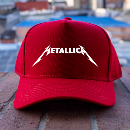 Gorra 5 Paneles Metallica Rojo