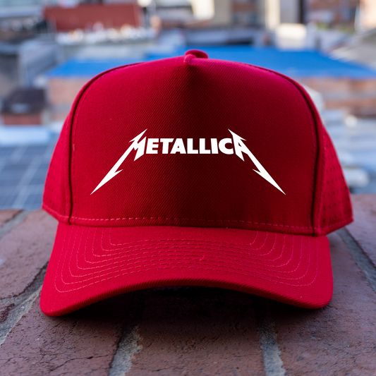 Gorra 5 Paneles Metallica Rojo