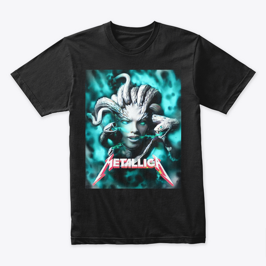 Camiseta Algodon Metallica Poster Gorgona Medusa