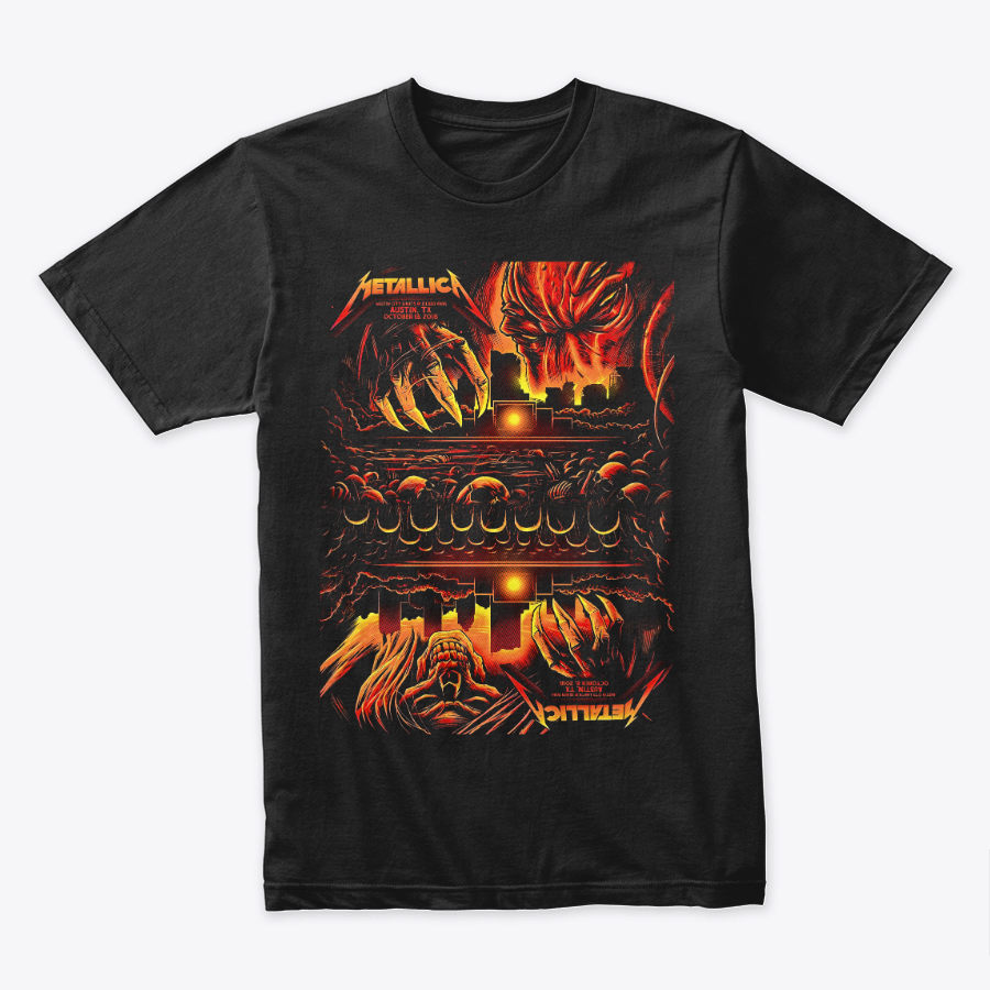 Camiseta Algodon Metallica Austin Postes 2018
