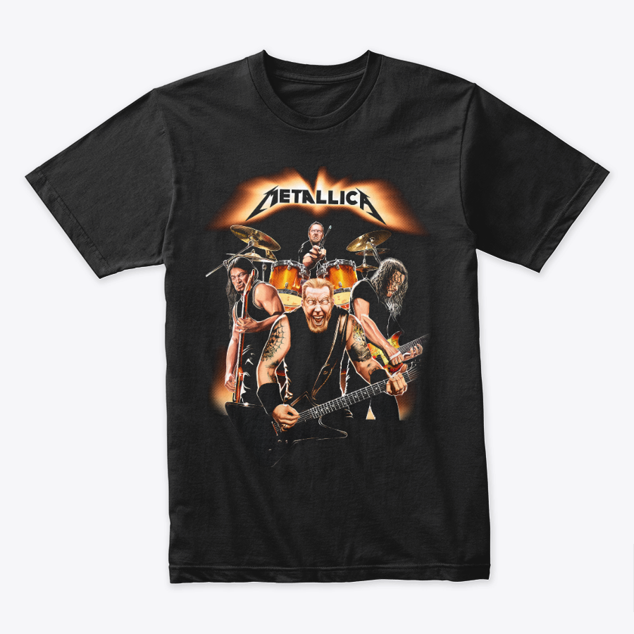 Camiseta Algodon Metallica Band Poster