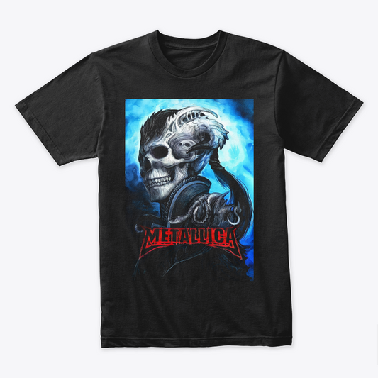 Camiseta Algodon Metallica Ghost Blue Art