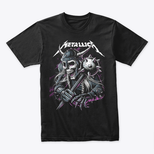 Camiseta Algodon Metallica Guerrero Nordico Art