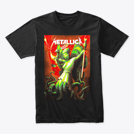 Camiseta Algodon Metallica Octupus Sacramento Art