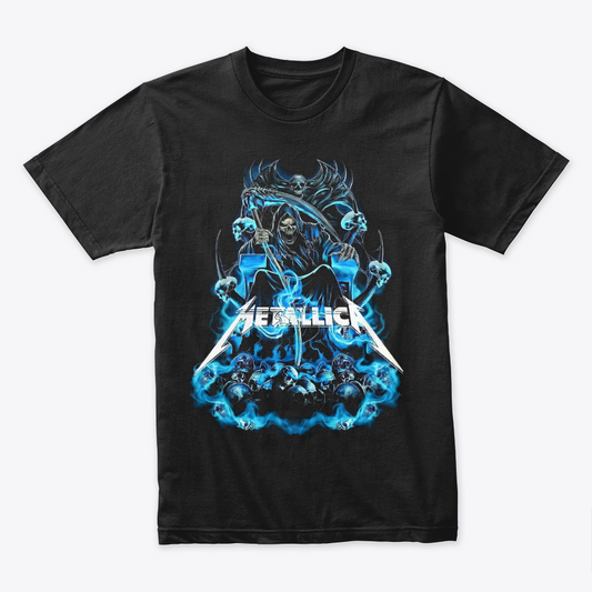 Camiseta Algodon Metallica Parca Blue Poster