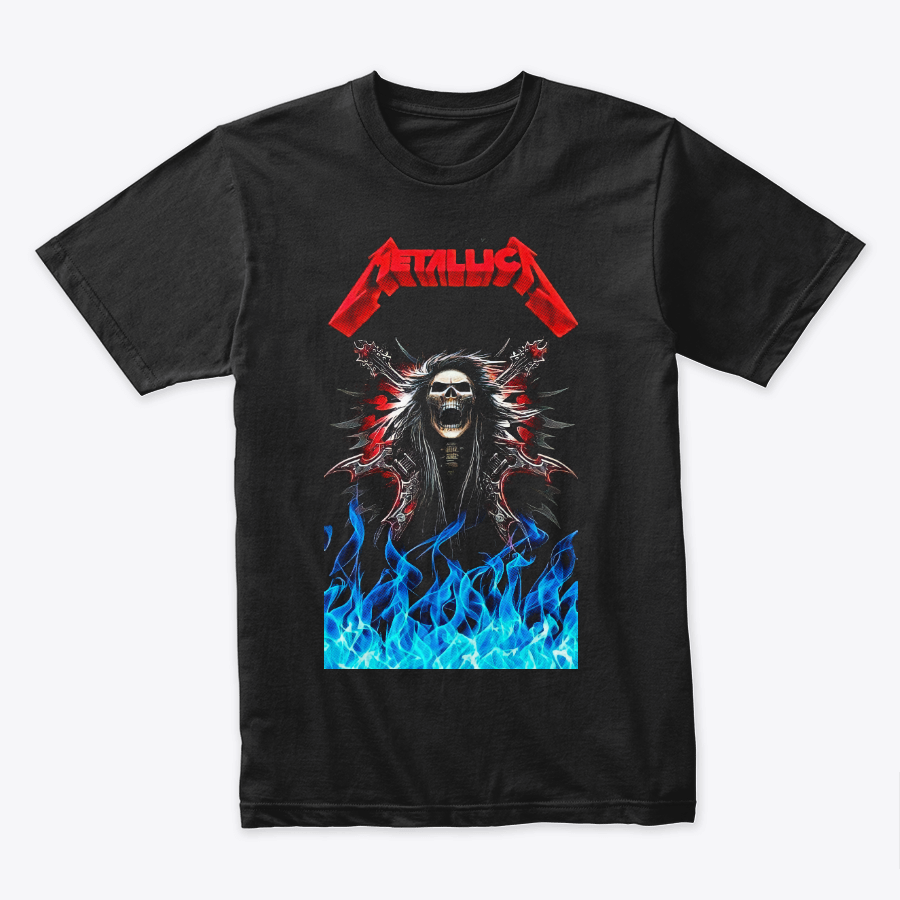 Camiseta Algodon Metallica Skull Guitar