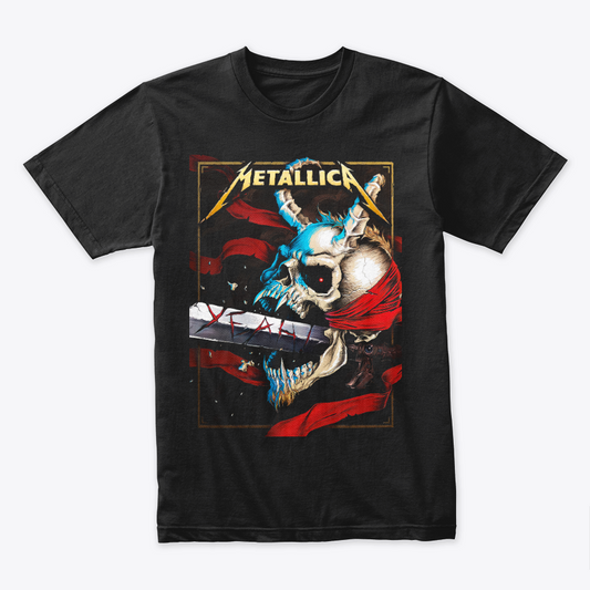 Camiseta Algodon Metallica Skull Nordico Poster