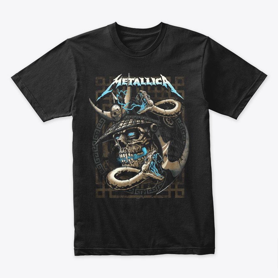 Camiseta Algodon Metallica Skull Samurai Poster
