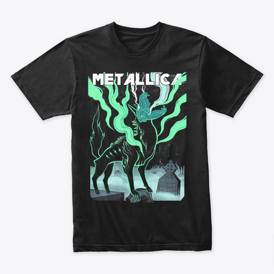 Camiseta Algodon Metallica Wolf Howling