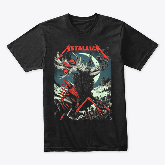 Camiseta Algodon Metallica Deer Poster