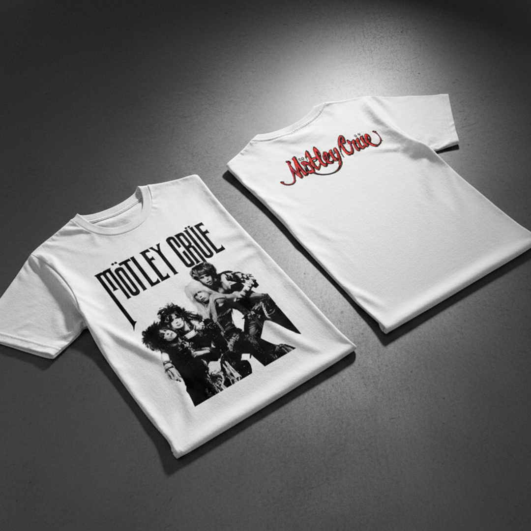 Camiseta Motley Crue Band Vintage style Doble Estampado