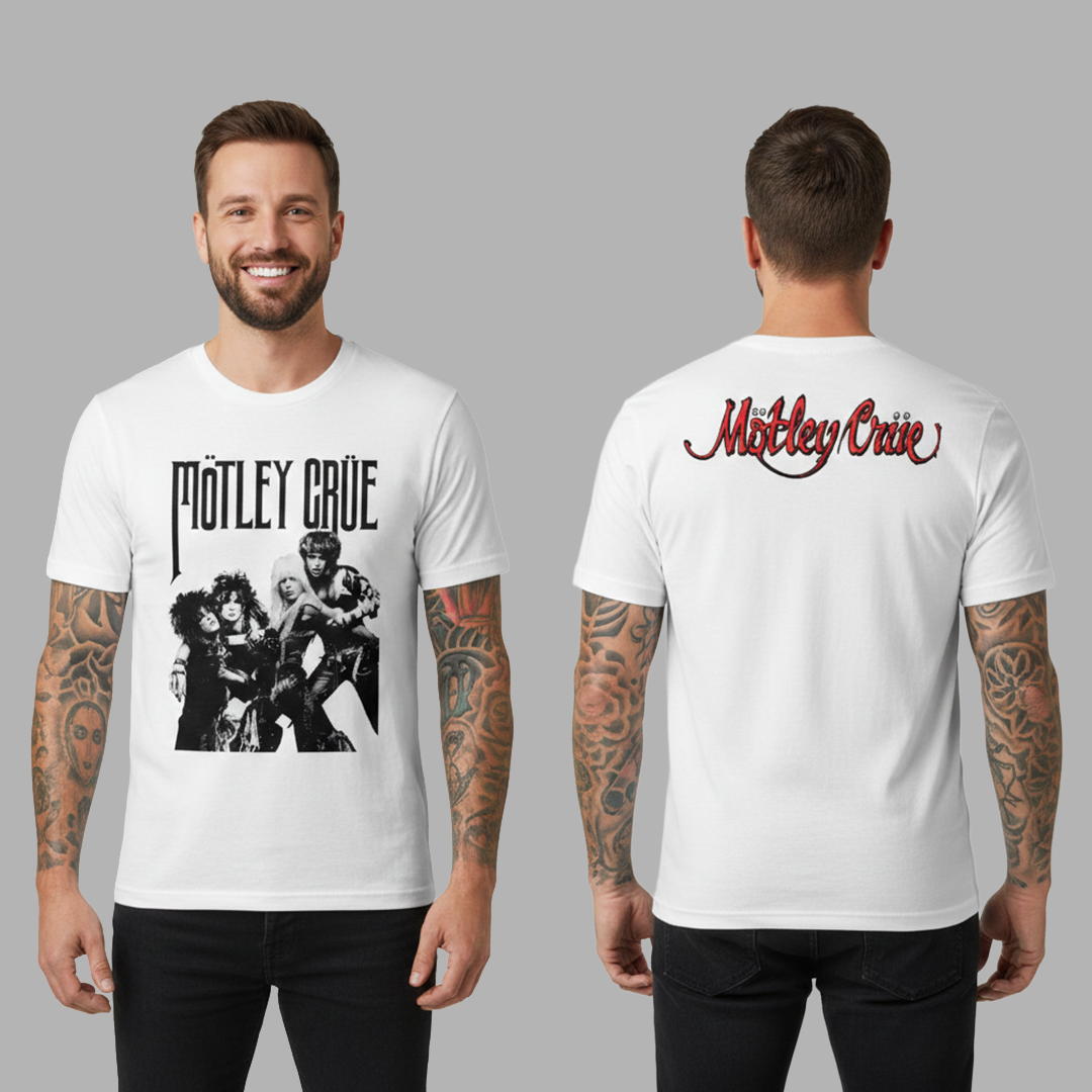Camiseta Motley Crue Band Vintage style Doble Estampado