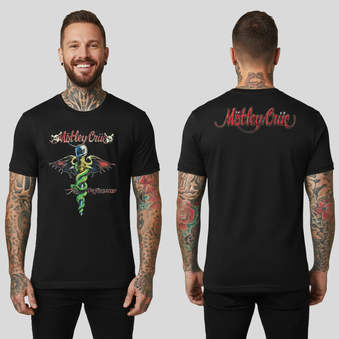Camiseta Motley Crue Dr. FeelGood Logo Doble estampado