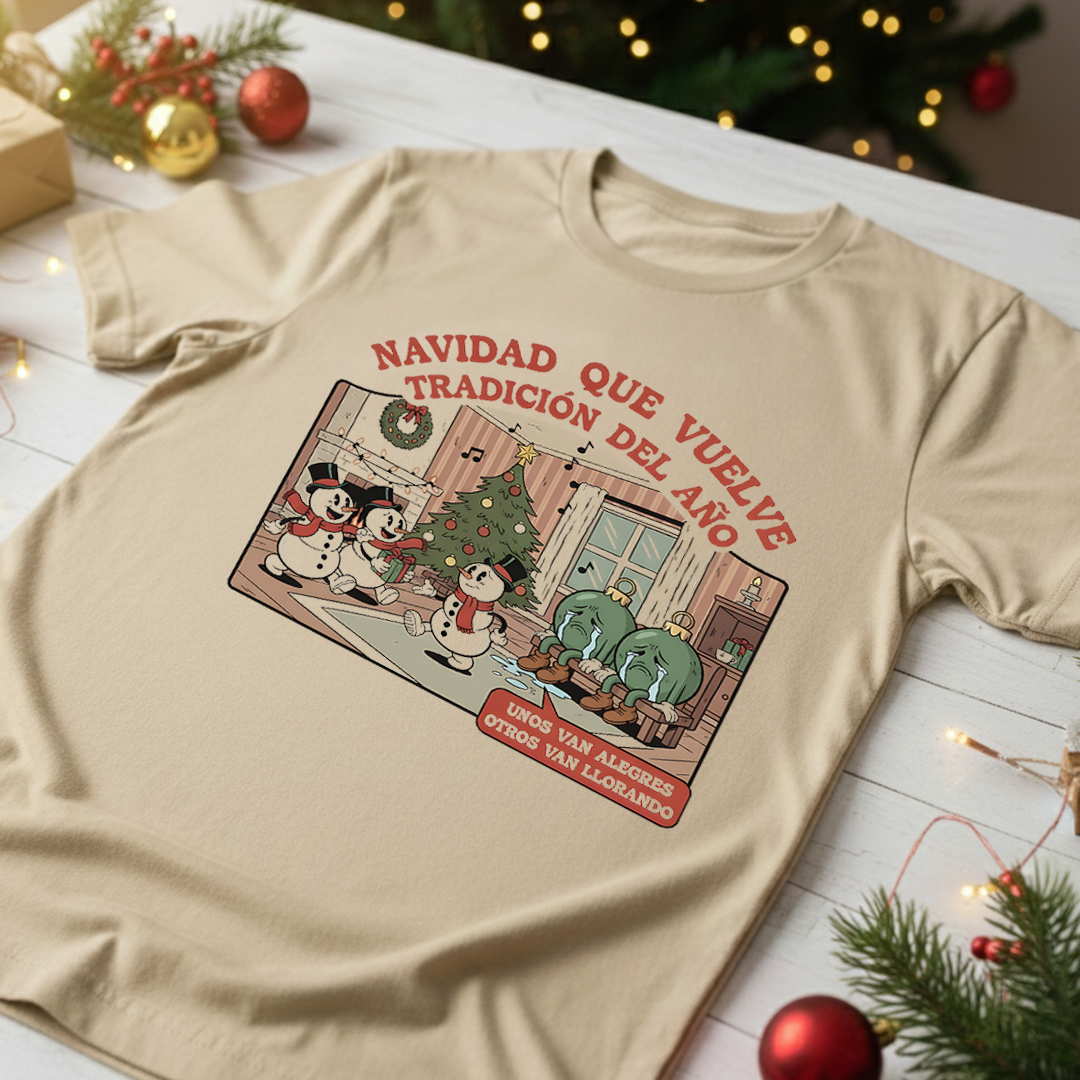 Camiseta Fin De Año Navidad Que Vuelve, Tradicion del Año