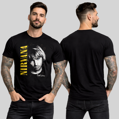 Camiseta Algodon Nirvana Face Kurt Cobain Art