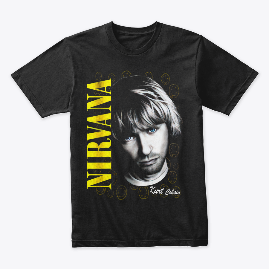 Camiseta Algodon Nirvana Face Kurt Cobain Art