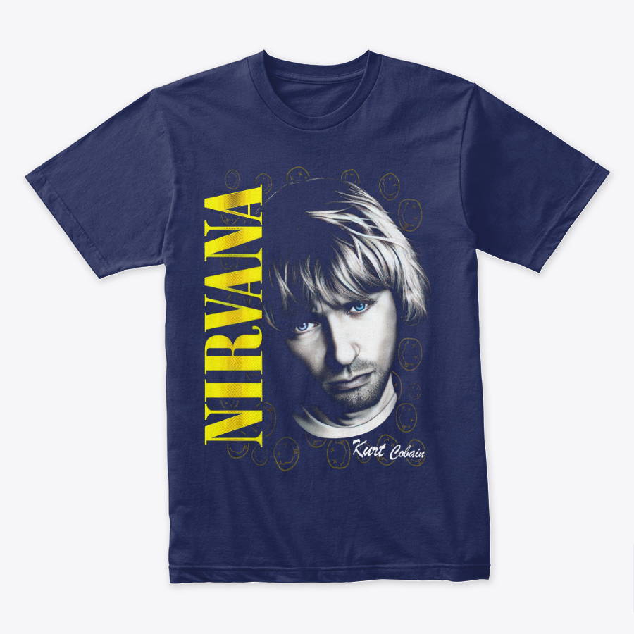 Camiseta Algodon Nirvana Face Kurt Cobain Art