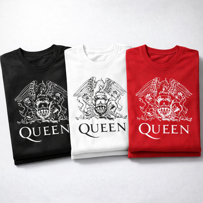 Camiseta Algodon Queen Logo Rock Style