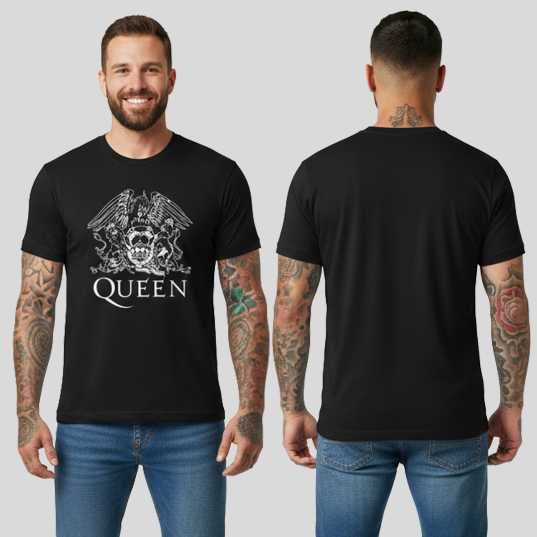 Camiseta Algodon Queen Logo Rock Style