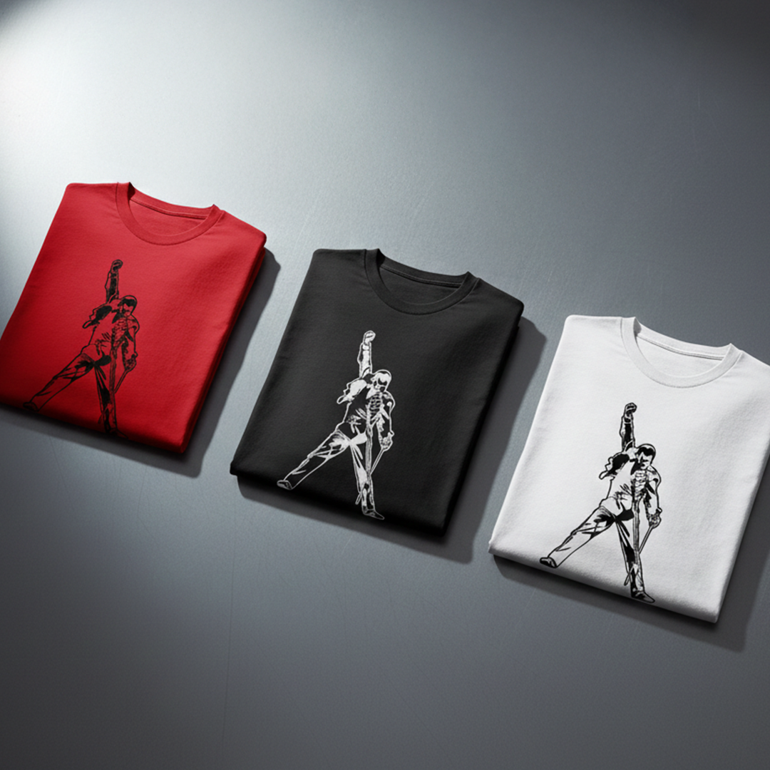 Camiseta Algodon Freddie Queen Rock Style