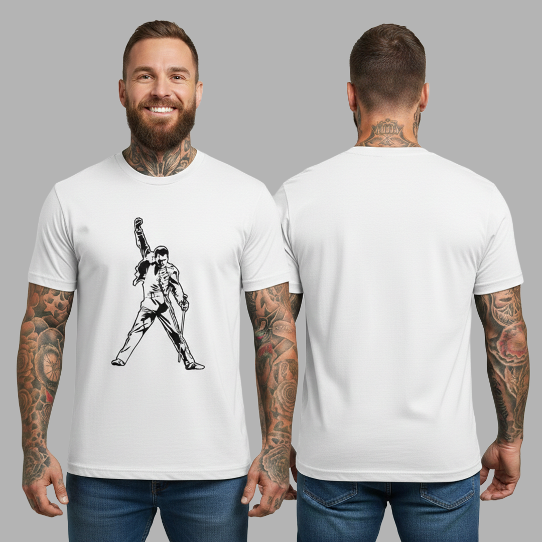 Camiseta Algodon Freddie Queen Rock Style