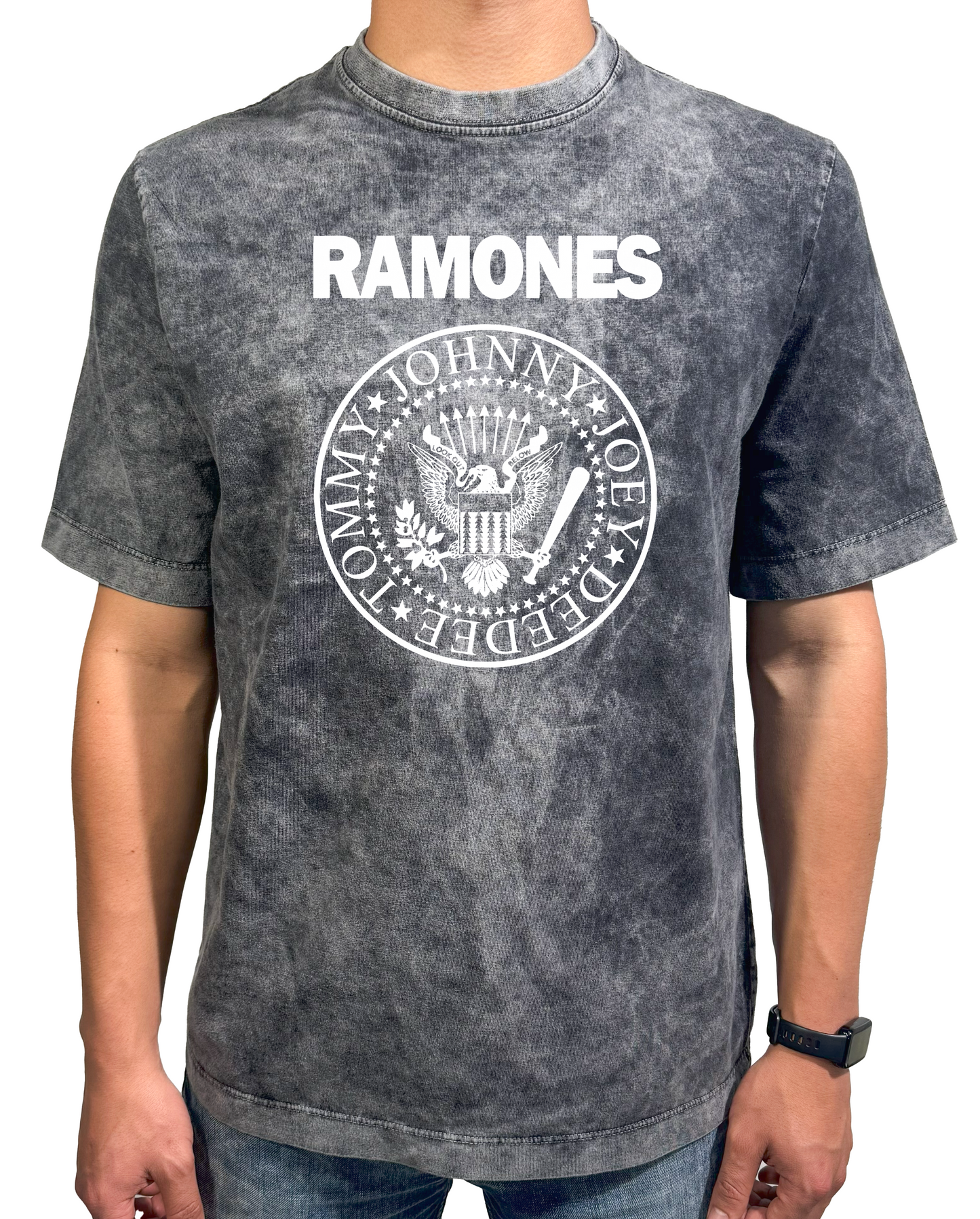 Camiseta Prelavada Algodon The Ramones Logo Casico