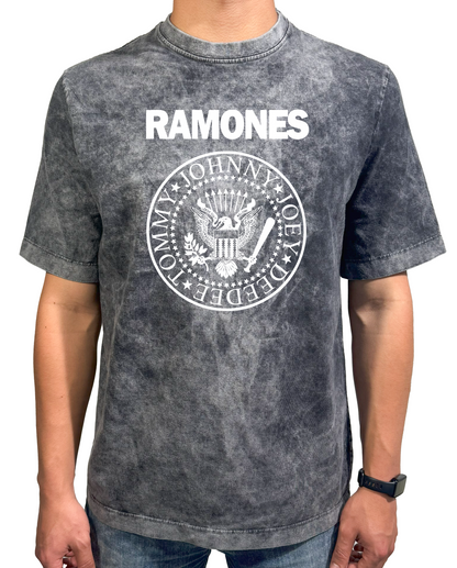 Camiseta Prelavada Algodon The Ramones Logo Casico