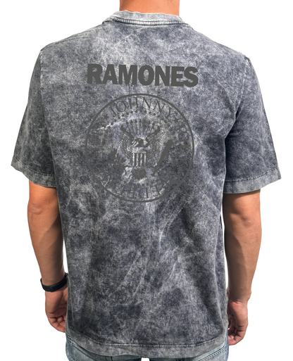Camiseta Prelavada Algodon The Ramones Logo Casico