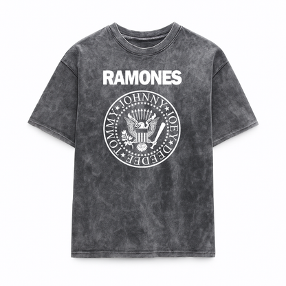 Camiseta Prelavada Algodon The Ramones Logo Casico