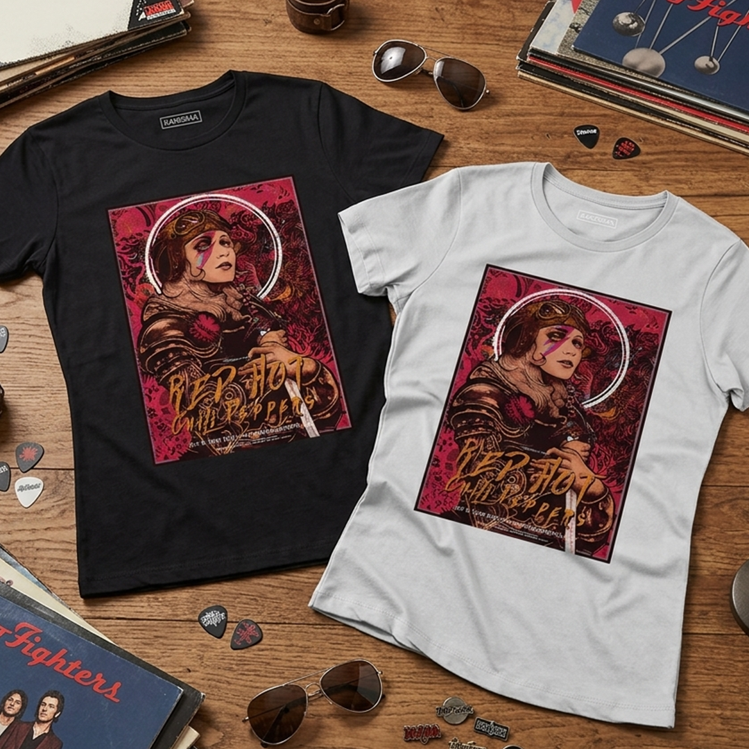 Camiseta Poster Style Red Hot Chilli Peppers RHCP mujer