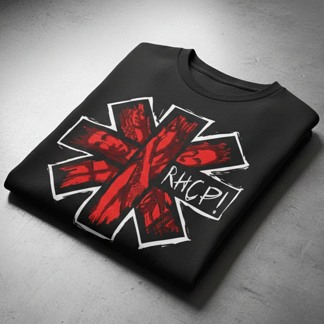 Camiseta Algodon RHCP Logo Red Style