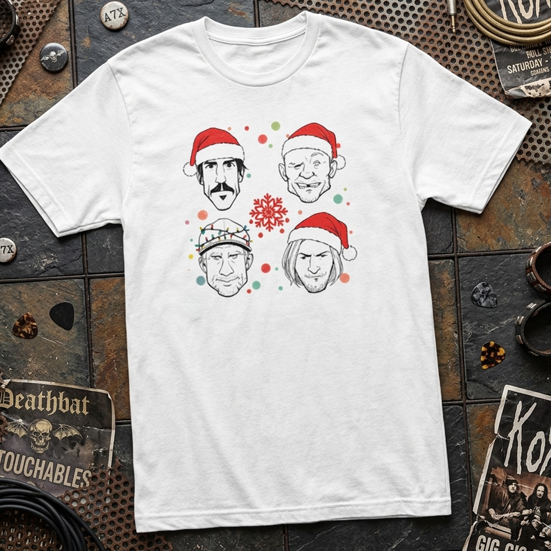 Camiseta Algodón Red Hot Chilli Peppers Navidad