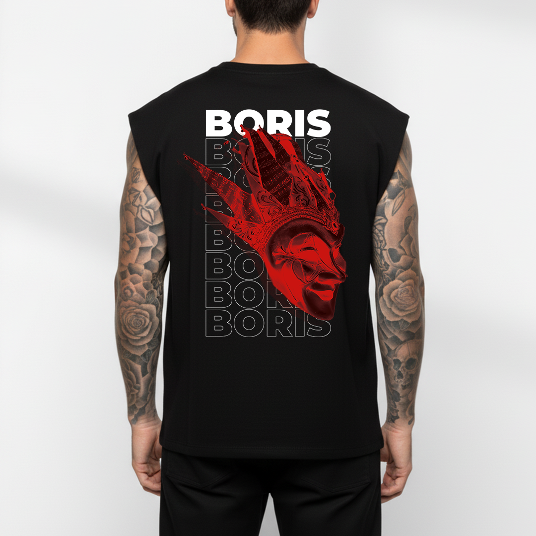 Esqueleto Manga Sisa Boris Brejcha Fckng Serious Rojo