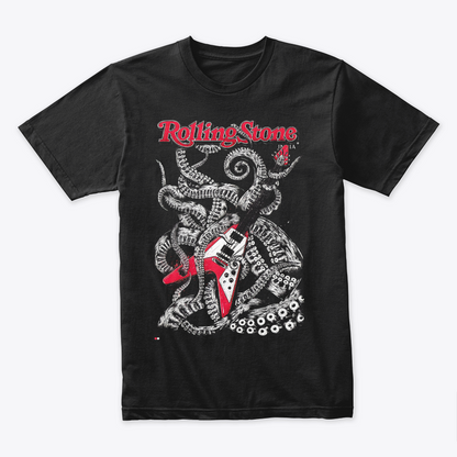 Camiseta Algodon Rolling Stones Octopus Guitar