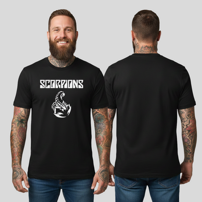 Camiseta En algodon Rock Bands Scorpions Logo