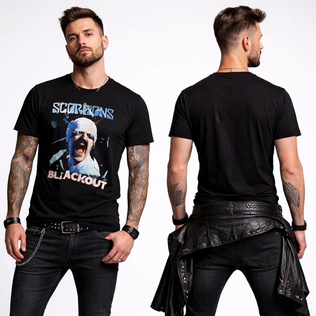 Camiseta Algodon Scorpions Blackout