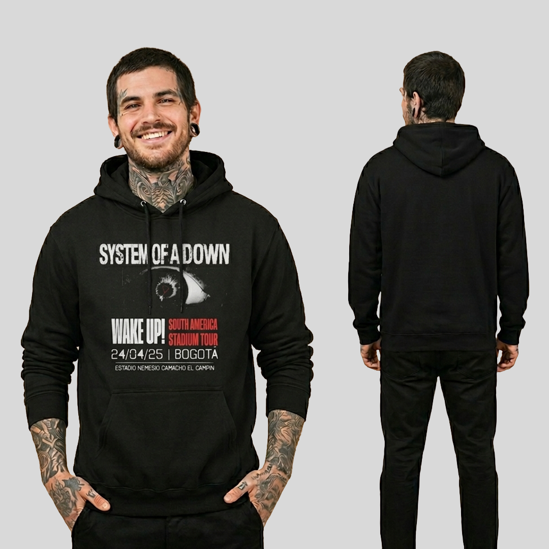 Buzo Capota System Of A Down Wake Up Tour 2025 - Bogotá