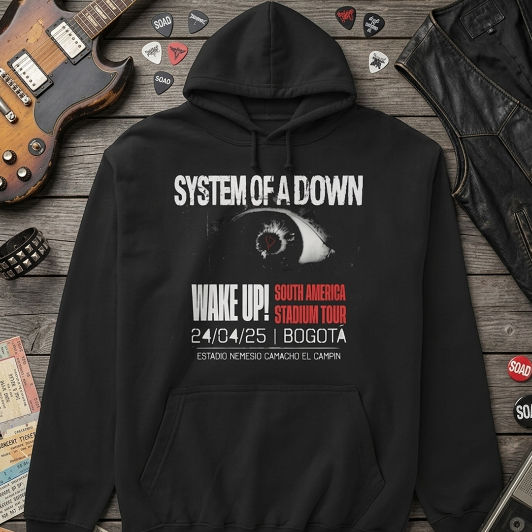 Buzo Capota System Of A Down Wake Up Tour 2025 - Bogotá