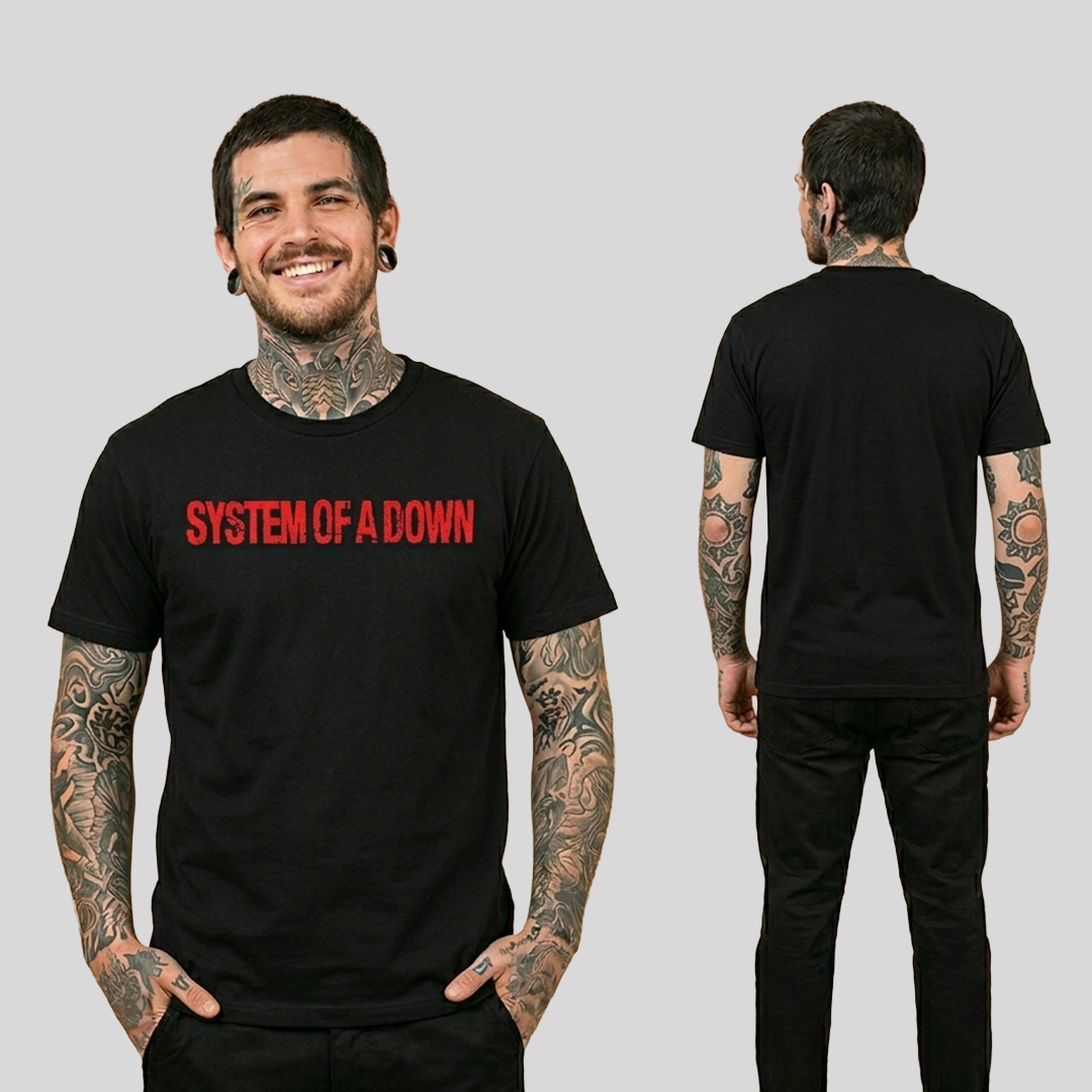 Camiseta Algodon System Of A Down Logo Rojo