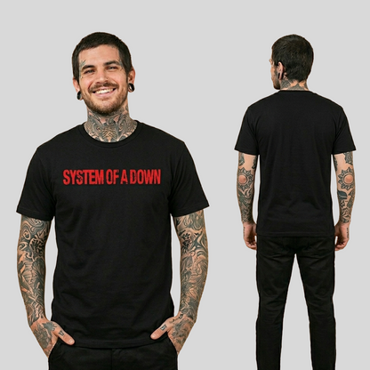 Camiseta Algodon System Of A Down Logo Rojo