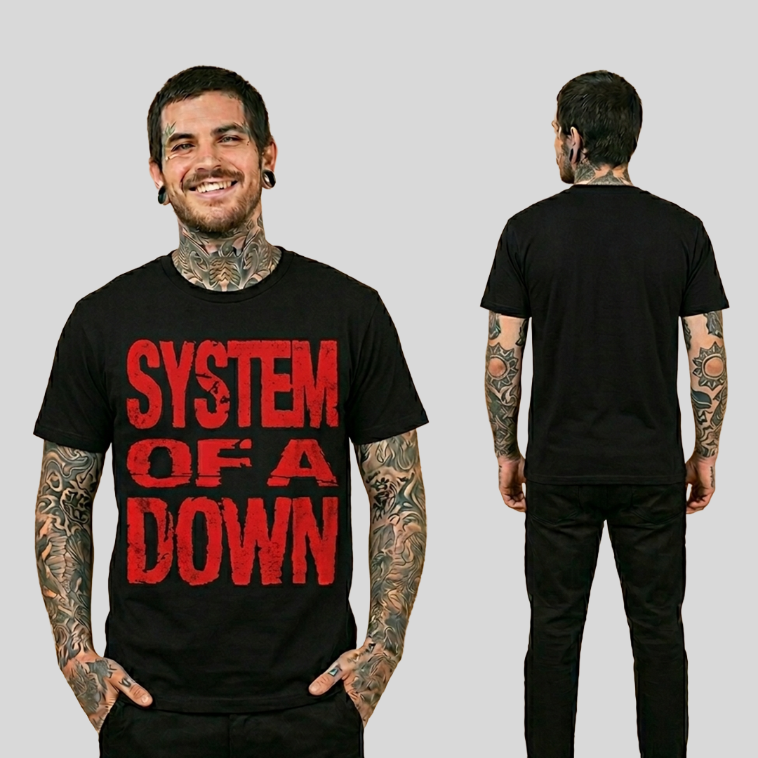 Camiseta Algodon System Of A Down Logo Red
