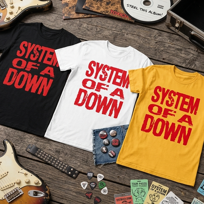 Camiseta Algodon System Of A Down Logo Red